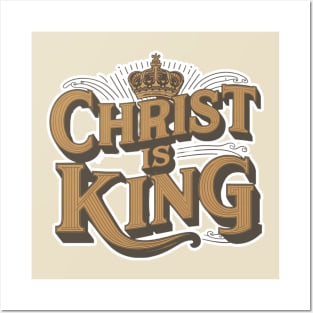 Christ is King Retro Design Posters and Art